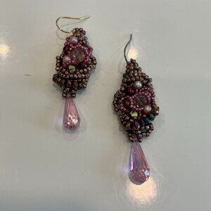 Lulii Blu, Pick Cubic Zirconia Drop Earrings, 2.24" L x 5/8"W